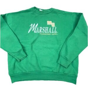 Vintage Marshall Thundering Herd Sweatshirt Men Large Crew Neck Embroidered 90s